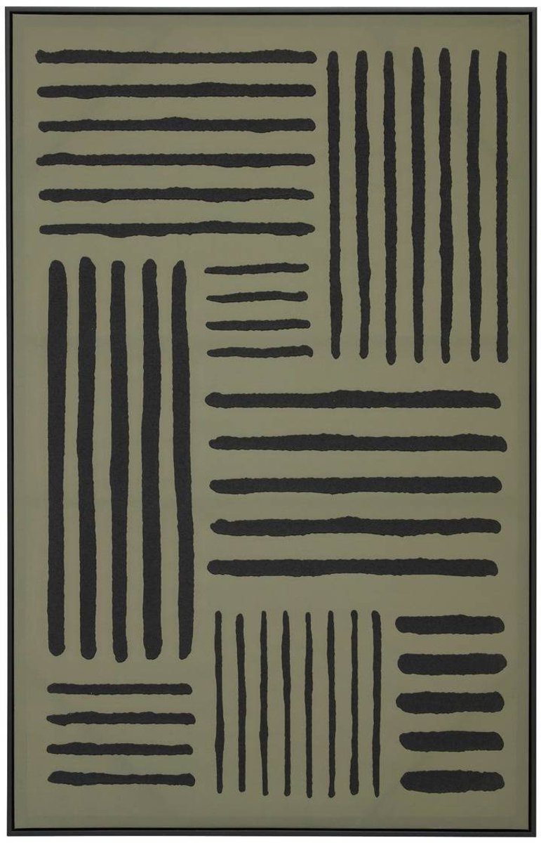 Ingelijst geschilderd doek, minimalistisch abstract, ROSHAN