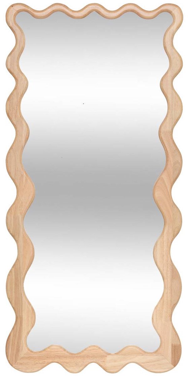 Wandspiegel met houten lijst in golfmotief BROOKE