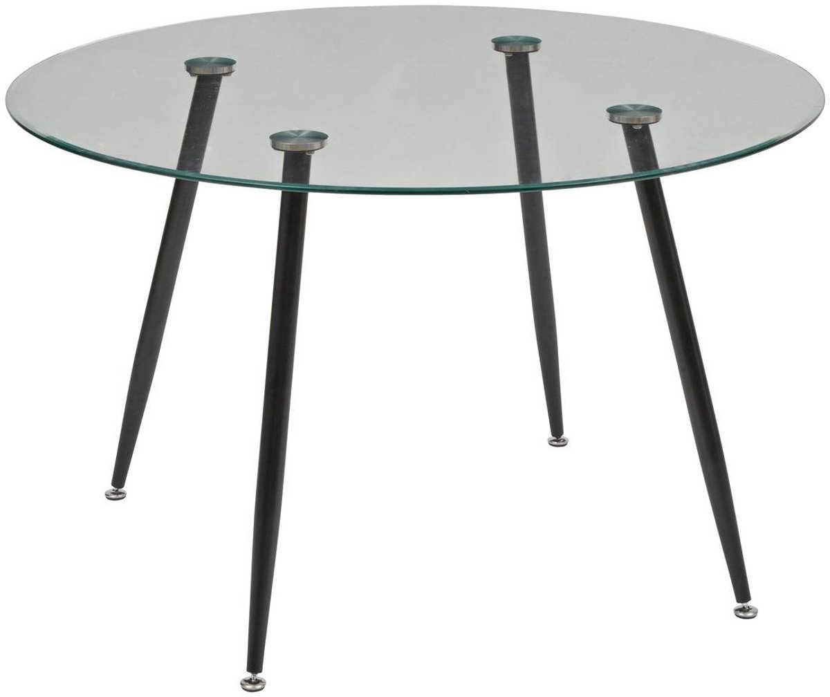 Atmosphera Créateur d'intérieur® Ronde eettafel voor 4 personen van gehard glas OSTRAS Transparent