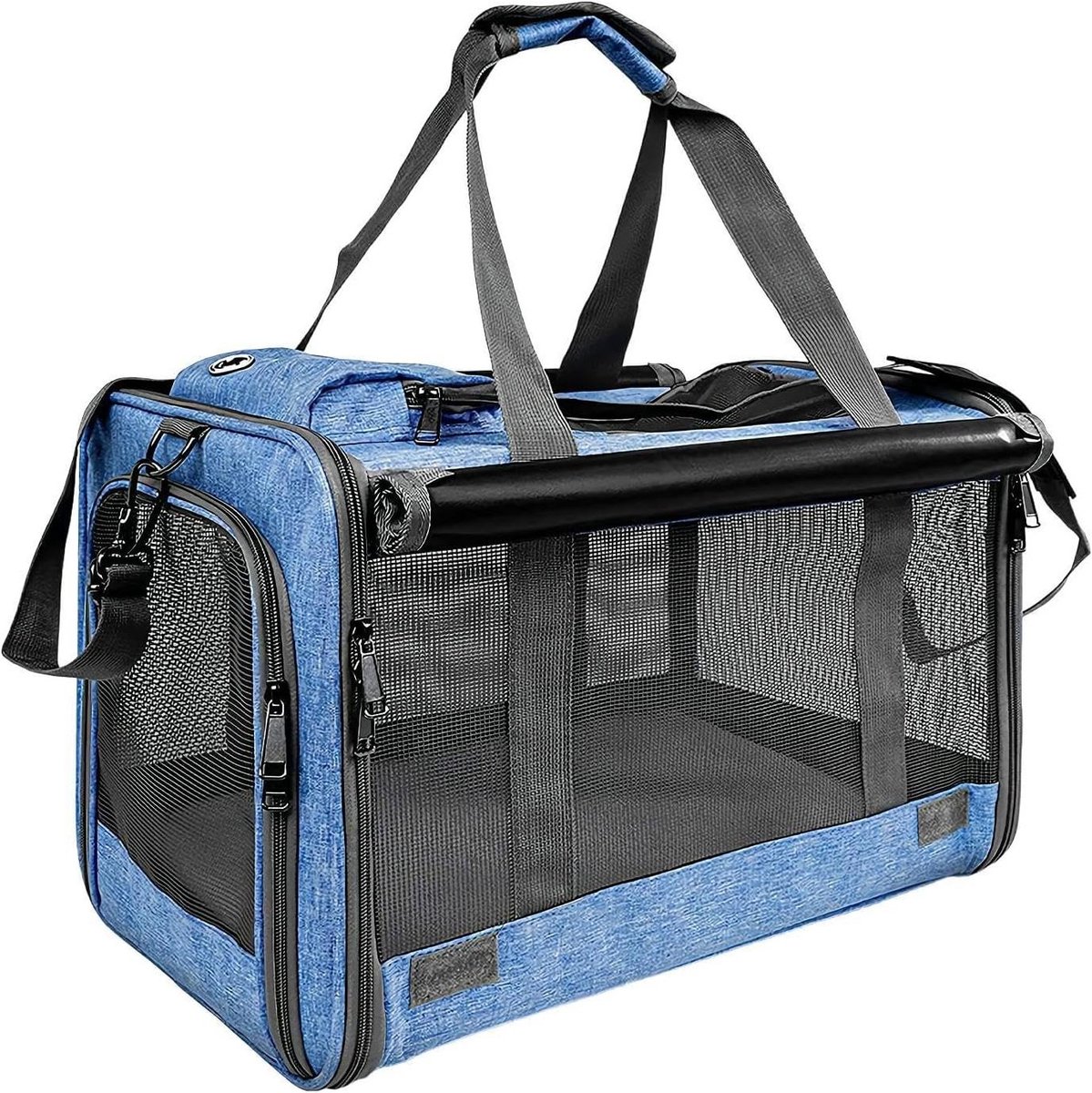 Draagtas Kat - Reistas Hond - Dieren Vervoeren - Ademend Mesh Ontwerp - 46 x 30 x 30 cm - Blauw