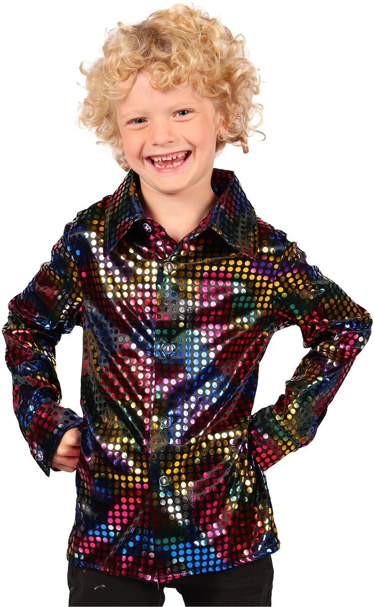 Shirt Disco Zwart - Jaren 80 & 90 - Kinderen