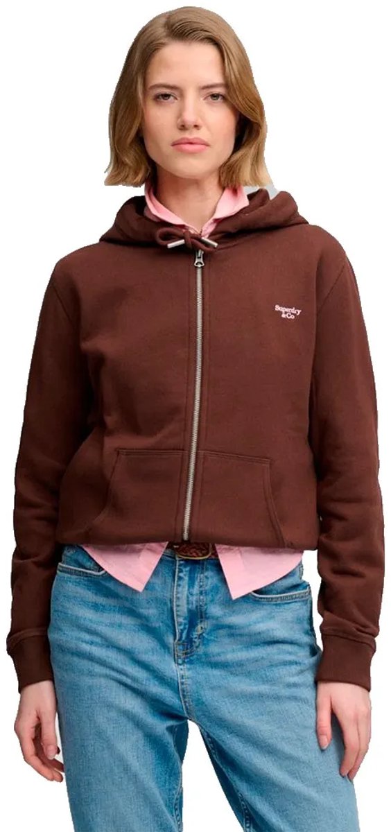 Superdry - Signature Geborduurde Zip Hoodie - Dames - Hoodies