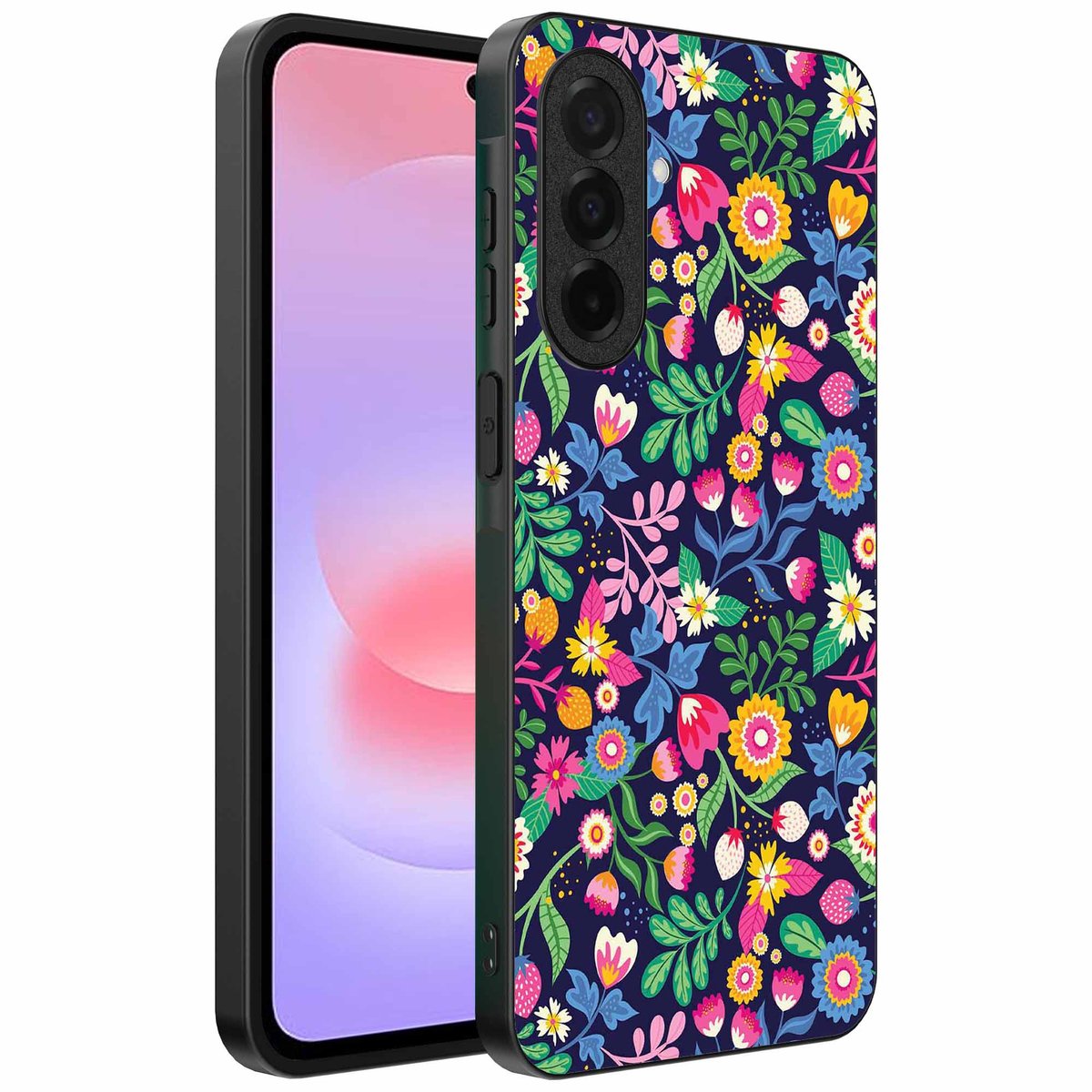 Geschikt voor Samsung Galaxy A37 Telefoonhoesje met bloemen opdruk - TPU backcover case flower design - Smartphonica geschikt voor Samsung Galaxy A37