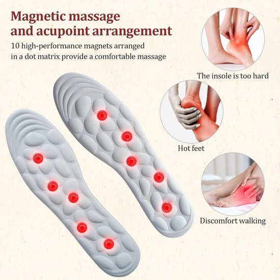 Magnetische zolen voor gewichtsverlies en plantaire fasciitis, orthopedische zolen voor vermoeidheid en ondersteuning — afbeelding 2