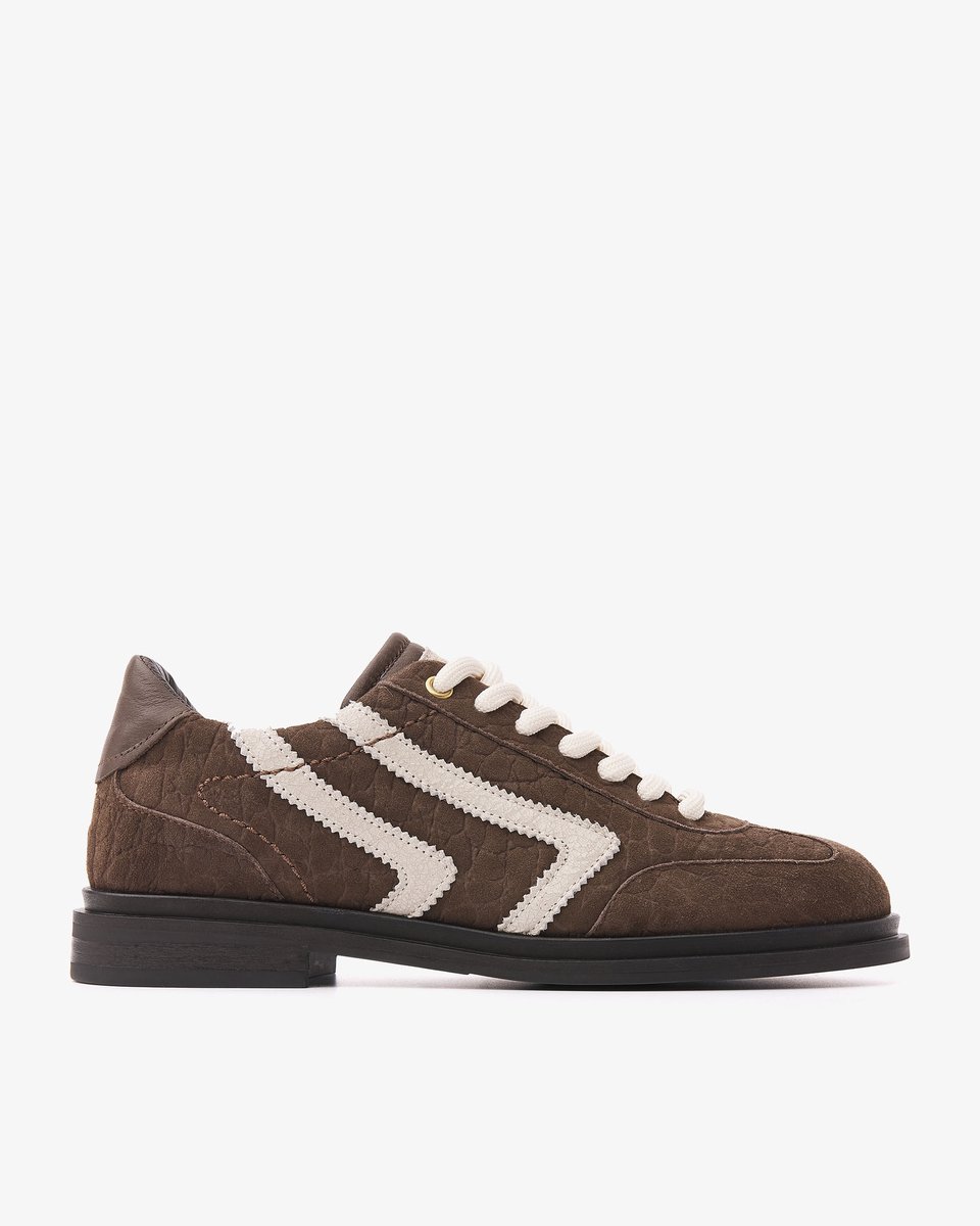 VIA VAI Fae Lois Veterschoenen Dames - Leer,Suède - Bruin - Maat 41