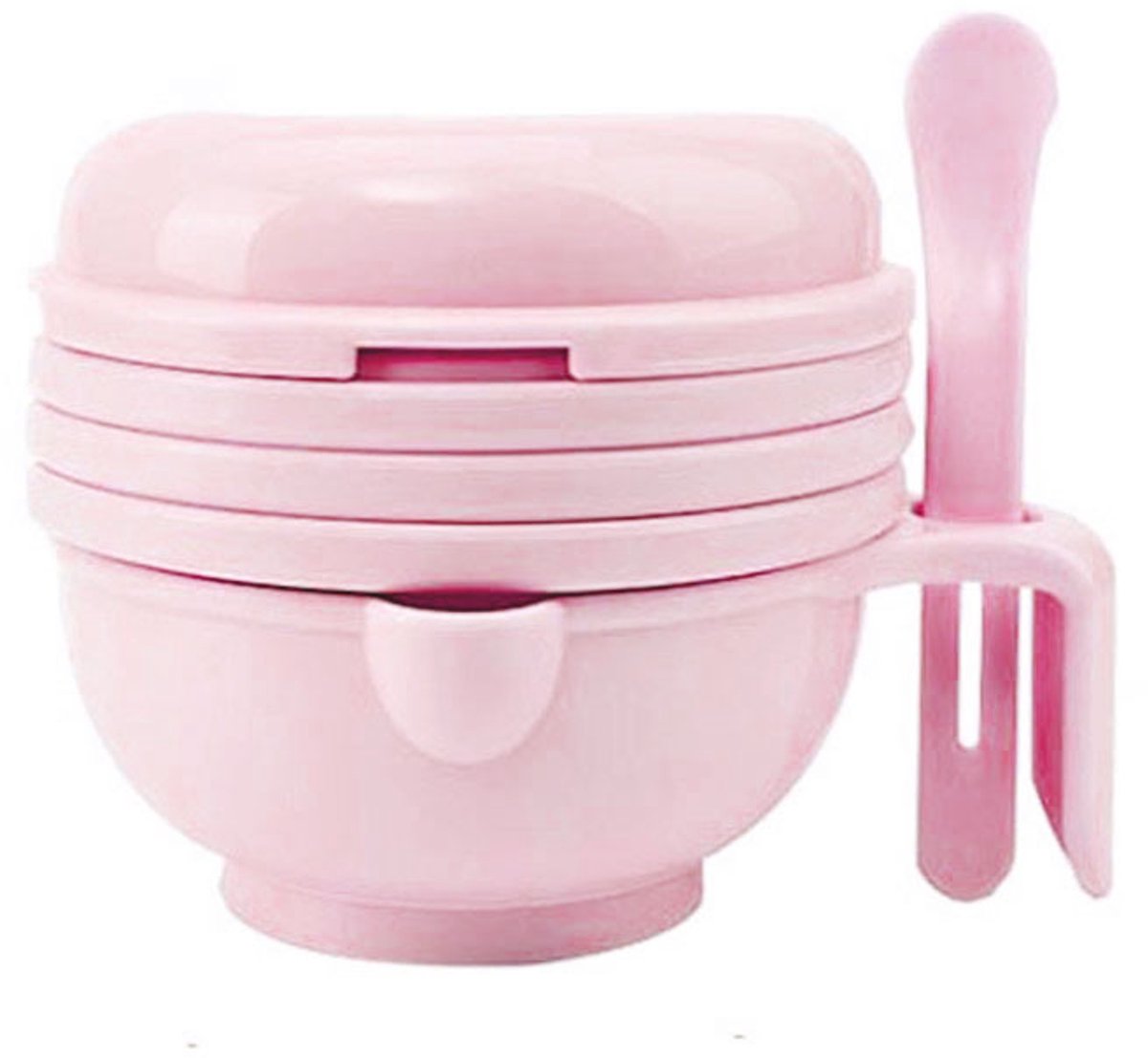 Roze multifunctionele handmatige voedselmaalbak voor babyvoeding complete gereedschapsset voor het bereiden van babyhapjes professionele maalapparaat voor babyvoeding en supplementen
