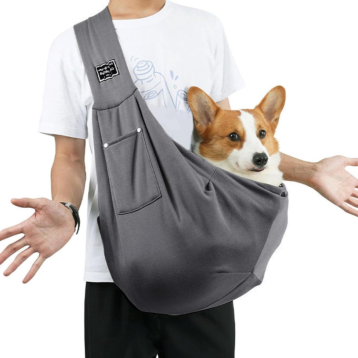 Hondendraagzak Puppy - Draagtas Honden - Winkelen en Wandelen - Verstelbare Veiligheidshaak - 29 cm L x 23 cm B