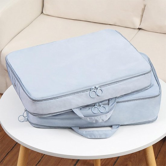 Koffer Organizer - Opbergtas - Bagage Ordenen - Dubbele Rits Compressie - 20 Liters - Effene Kleur van KoffeR — afbeelding 2