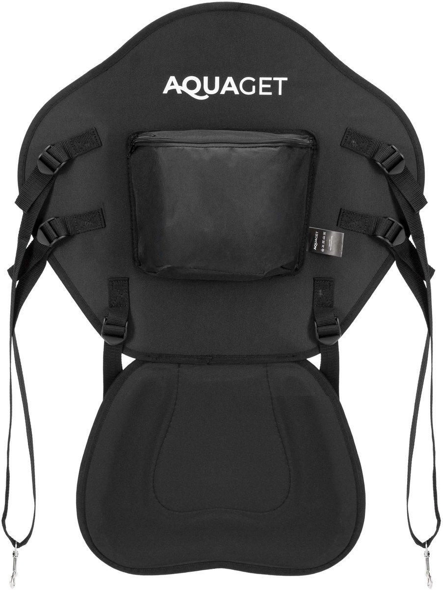 Aquaget® SUP Board - Opblaasbaar Paddle Board - Met Tas - Met Zitje -Inclusief Accessoires - Complete Set - Max. 220KG - 350x83,5cm - Zwart/Oranje – foto 3