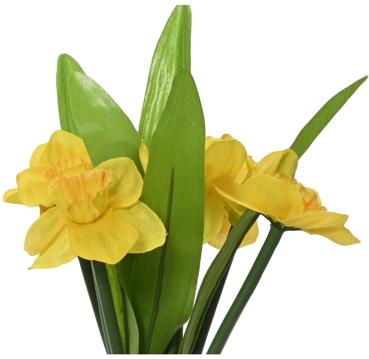 Everlands Mininarcissen Geel Ø 5.5 cm 25 cm 7-bos - Kunstbloemen