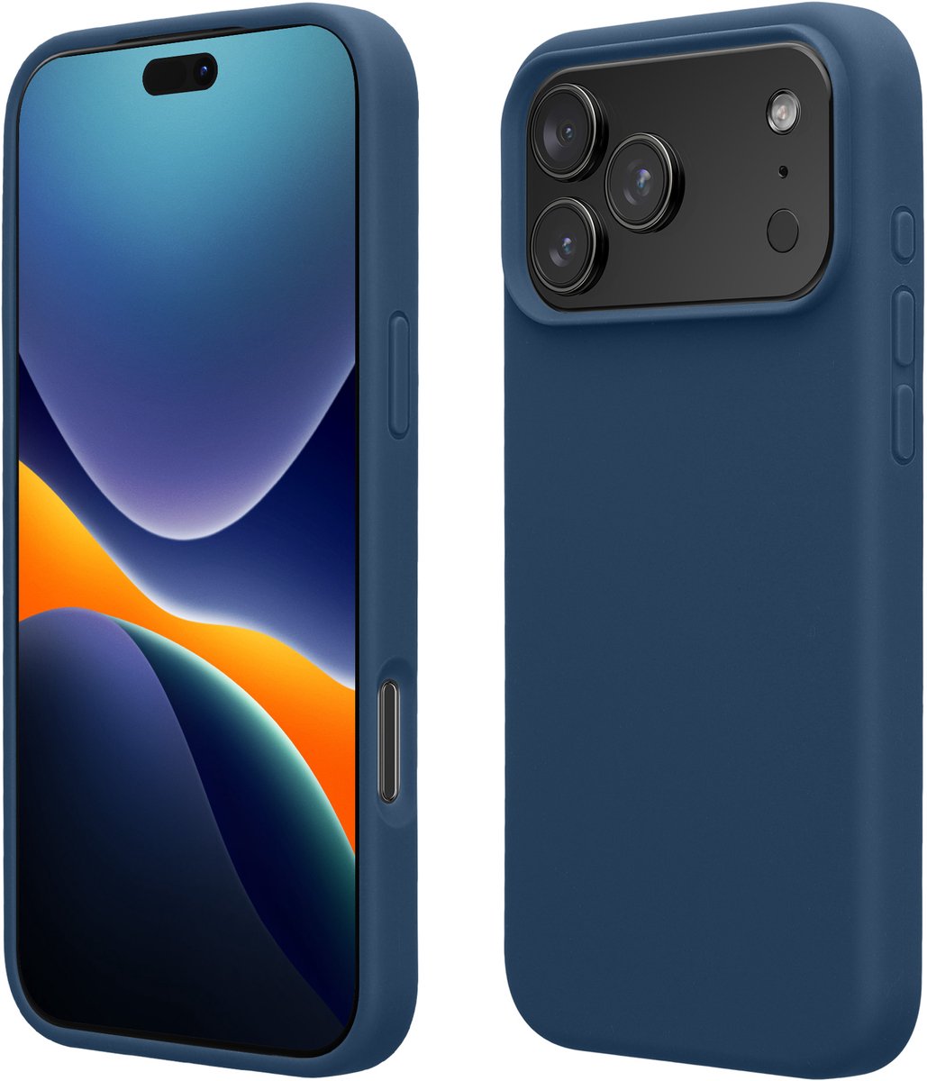 kwmobile telefoonhoesje geschikt voor Apple iPhone 18 Pro / iPhone 17 Pro - Hoesje met siliconen coating - Smartphone case in marineblauw