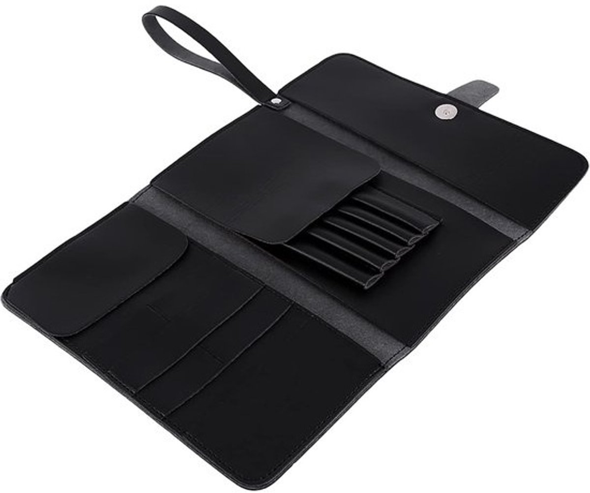 INGJIA Professionele, draagbare multifunctionele kappersgereedschap, schaar, kam, opbergzak (zwart)