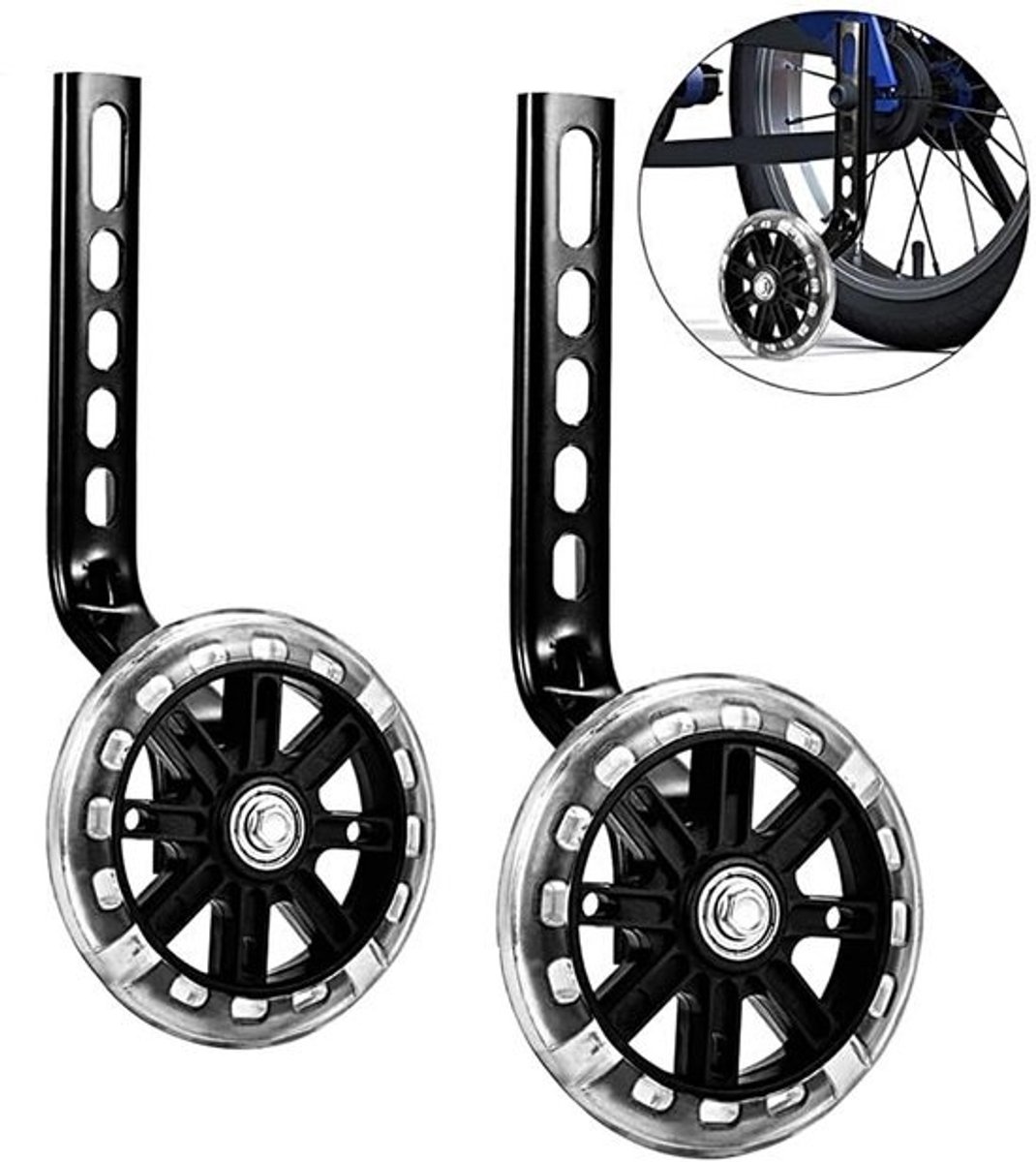 Fiets Trainingswielen Set - Stabilisator Steunwielen - Evenwicht Training - Universele Montage - Verstelbare Hoogte