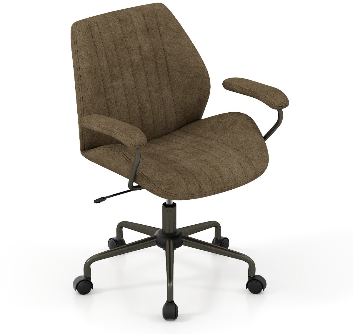 SureDeal® - Bureaustoel - Ergonomische Draaistoel - Gestoffeerde Armleuningen Computerstoel - 68x66x85 cm - Groen