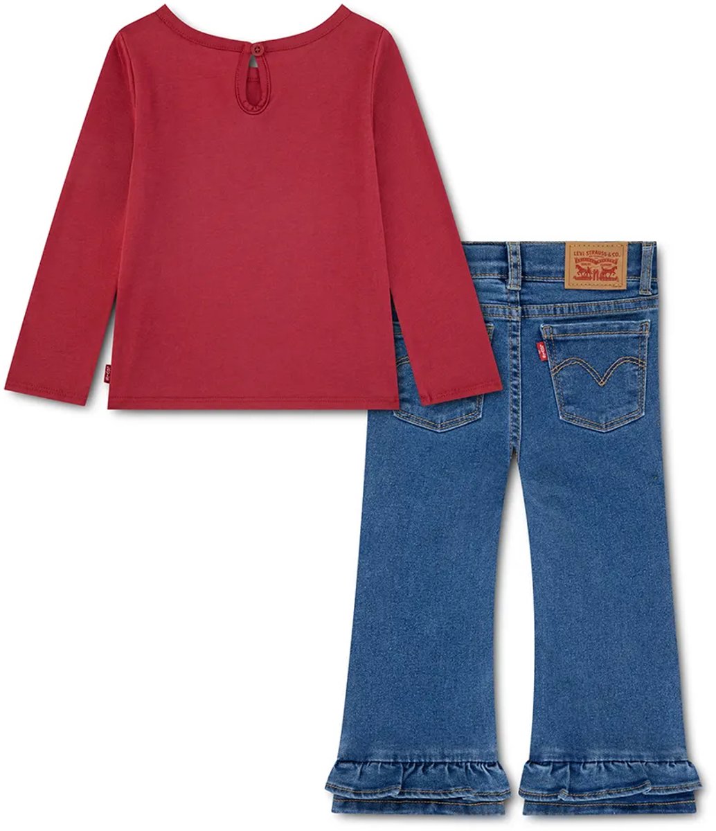 Levi´s ® Kids Ruffle Set 3 Years Meisje Deep Claret