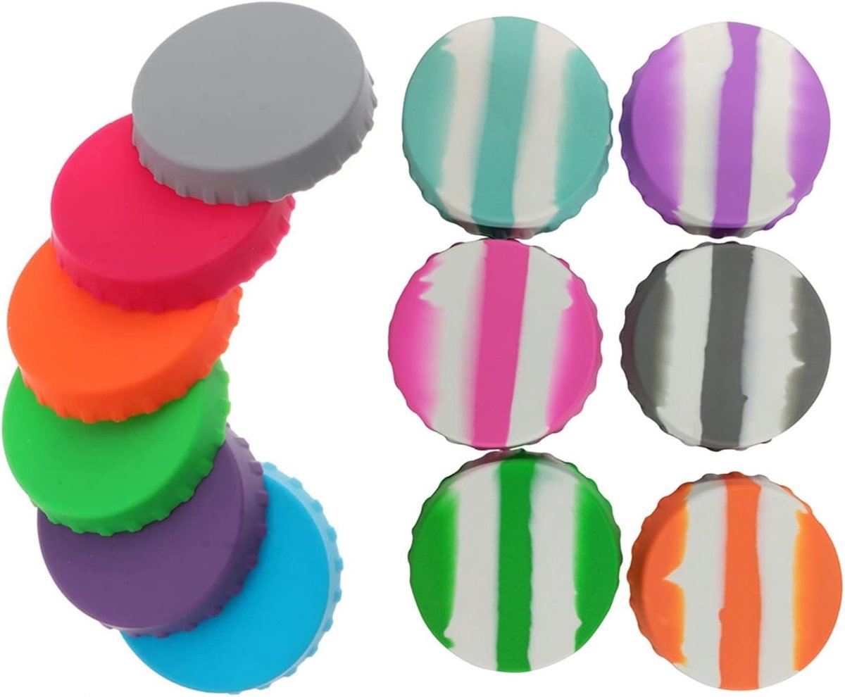12 Stuks Siliconen Deksel voor Blikjes, Herbruikbare Lids voor Drankblikjes, Diameter 6.3 cm, Ideaal voor Bewaren en Vershouden van Dranken