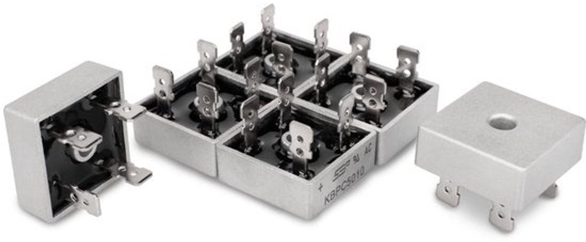 6 Stuks Gelijkrichter Diodes 50A 1000V Enige Fase Metalen Behuizing 4 Pin