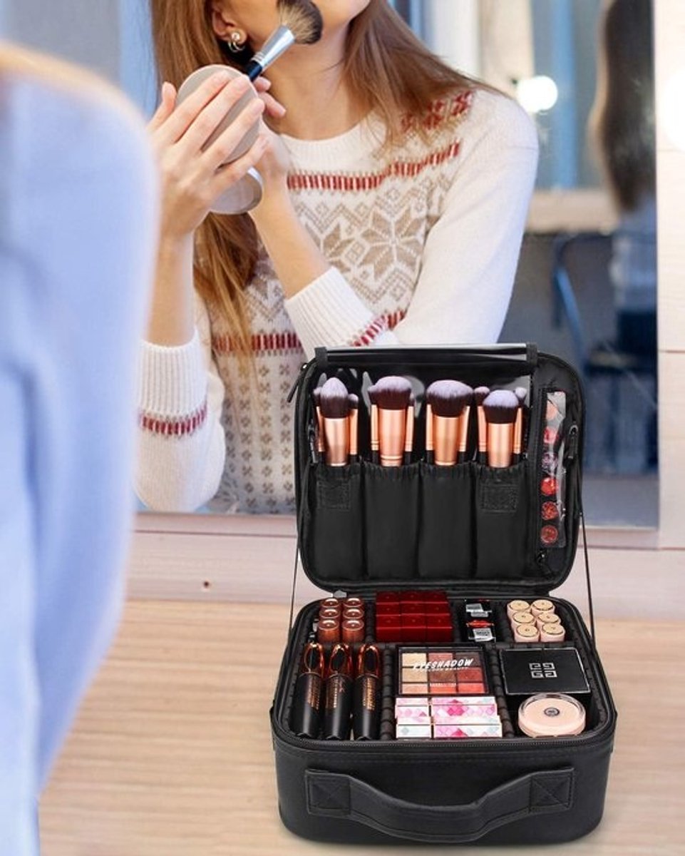 Professionele Make-up Trein Case Cosmetische Tas Borstel Organizer 16.5 Inch Reizen Make Up Artist Box