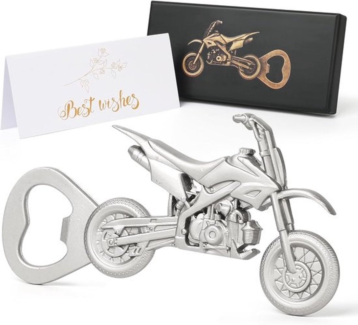 Vintage motorfiets flesopener - Uniek cadeau voor mannen, ideaal voor Vaderdag en verjaardagen