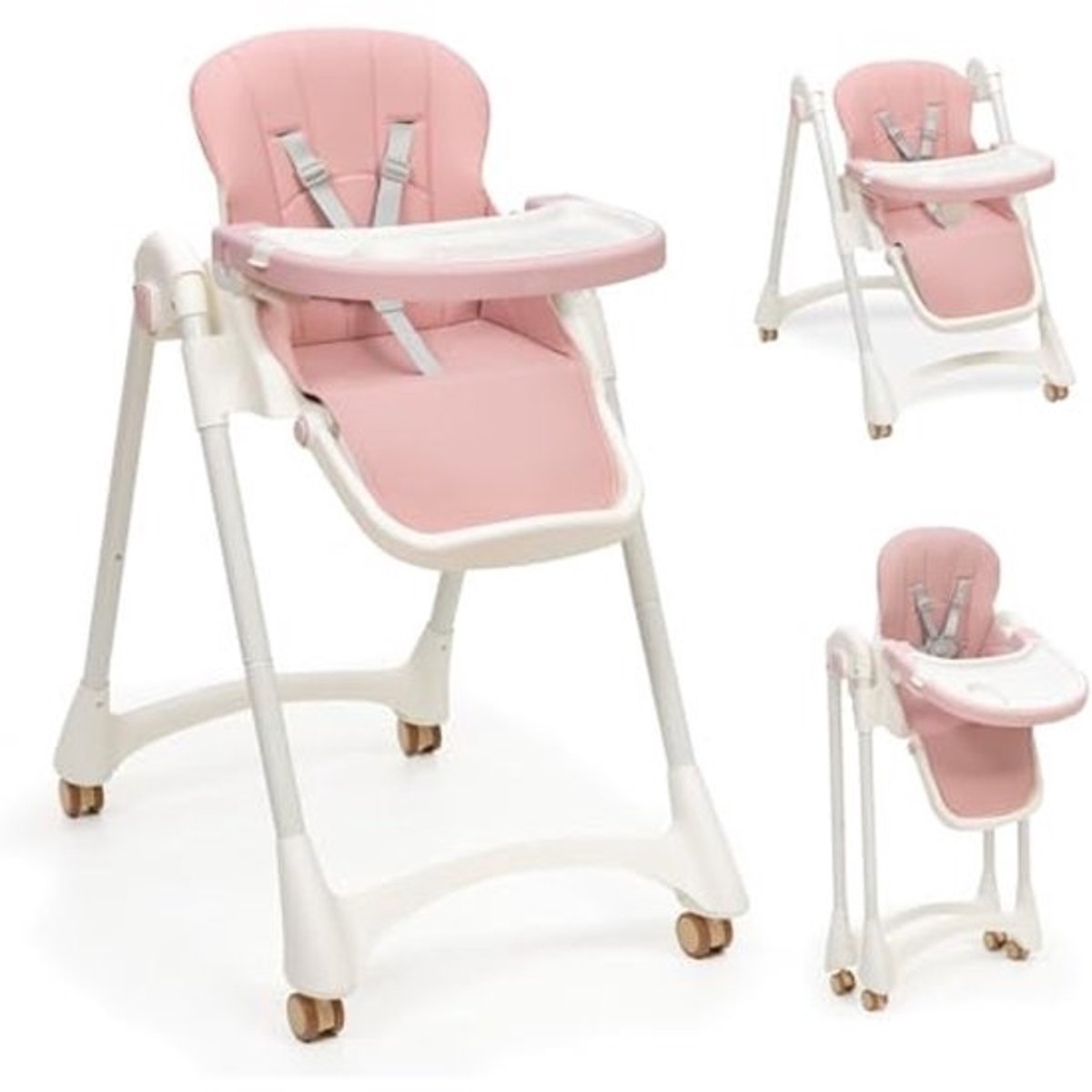 Evolutieve inklapbare babystoel voor baby's van 6-36 maanden - Verstelbare rugleuning, poten en dienblad