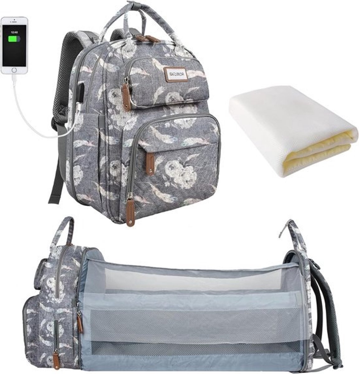 Stylish Baby Diaper Bag Backpack with Changing Pad – Large Capacity, Waterproof, Unisex Design
