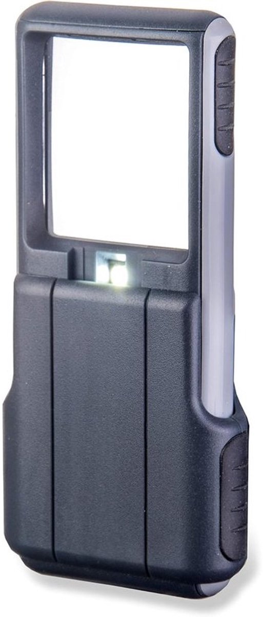 MiniBrite 3x zakloep met geïntegreerd LED-licht en schuifbeschermhoes - Vergrootglas voor hobby en lezen Juweliersloep