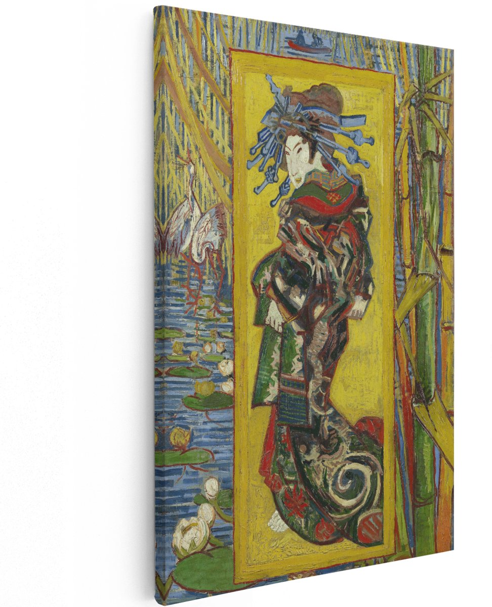 Artaza Canvas Schilderij Courtisane (naar Eisen) - Vincent van Gogh - 120x180 cm - Groot - Kunst - Wanddecoratie Woonkamer
