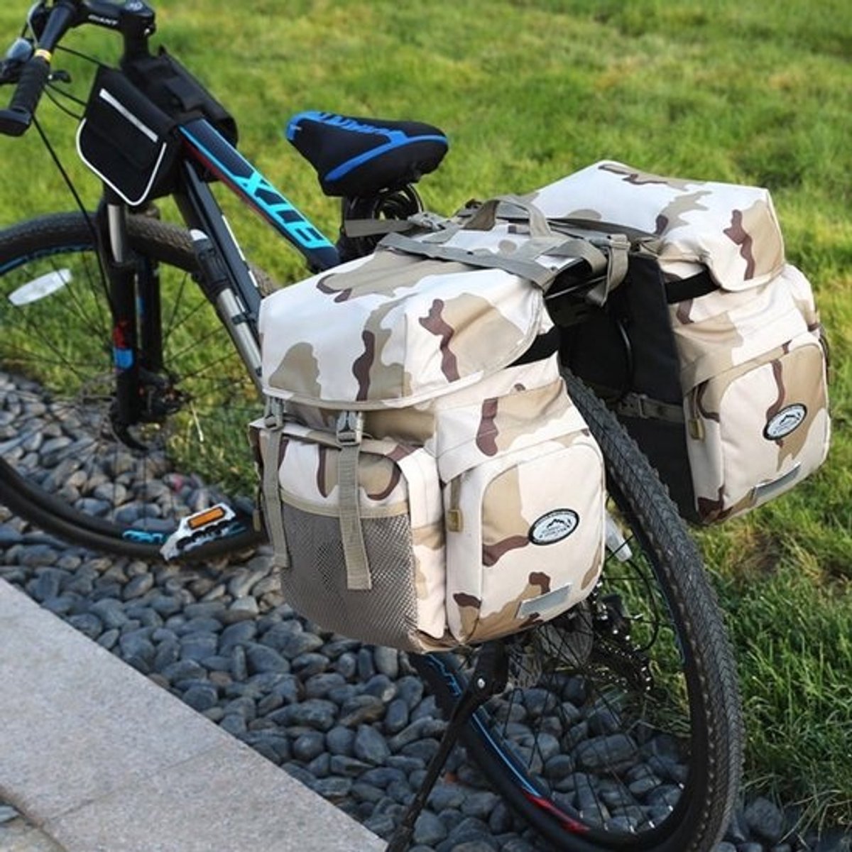 Fietstas - Grijs - Waterdicht - Oprolbaar - Voor Fietsers