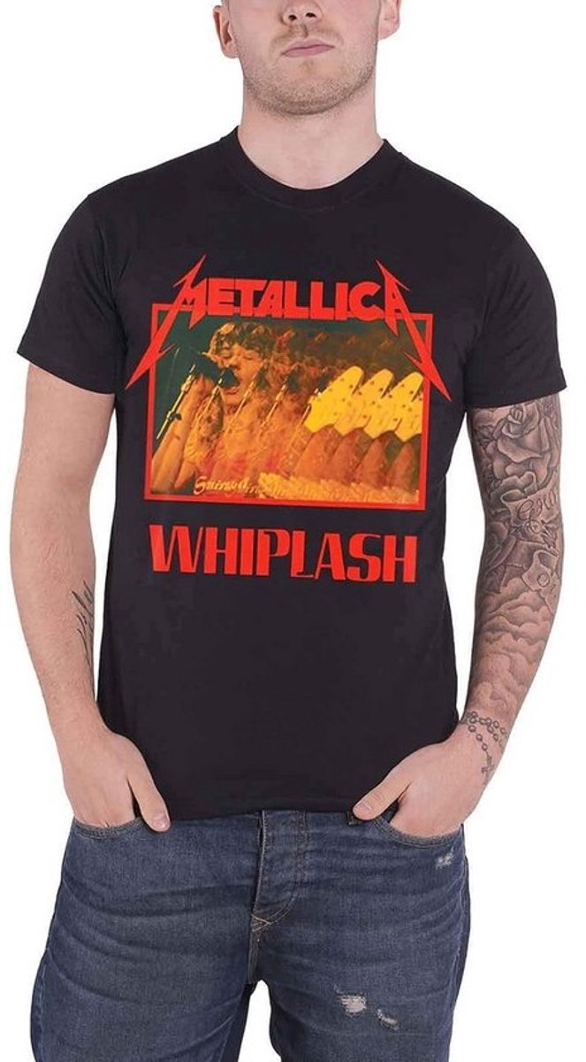 Officieel Rockband T-shirt met Whiplash Logo voor Heren