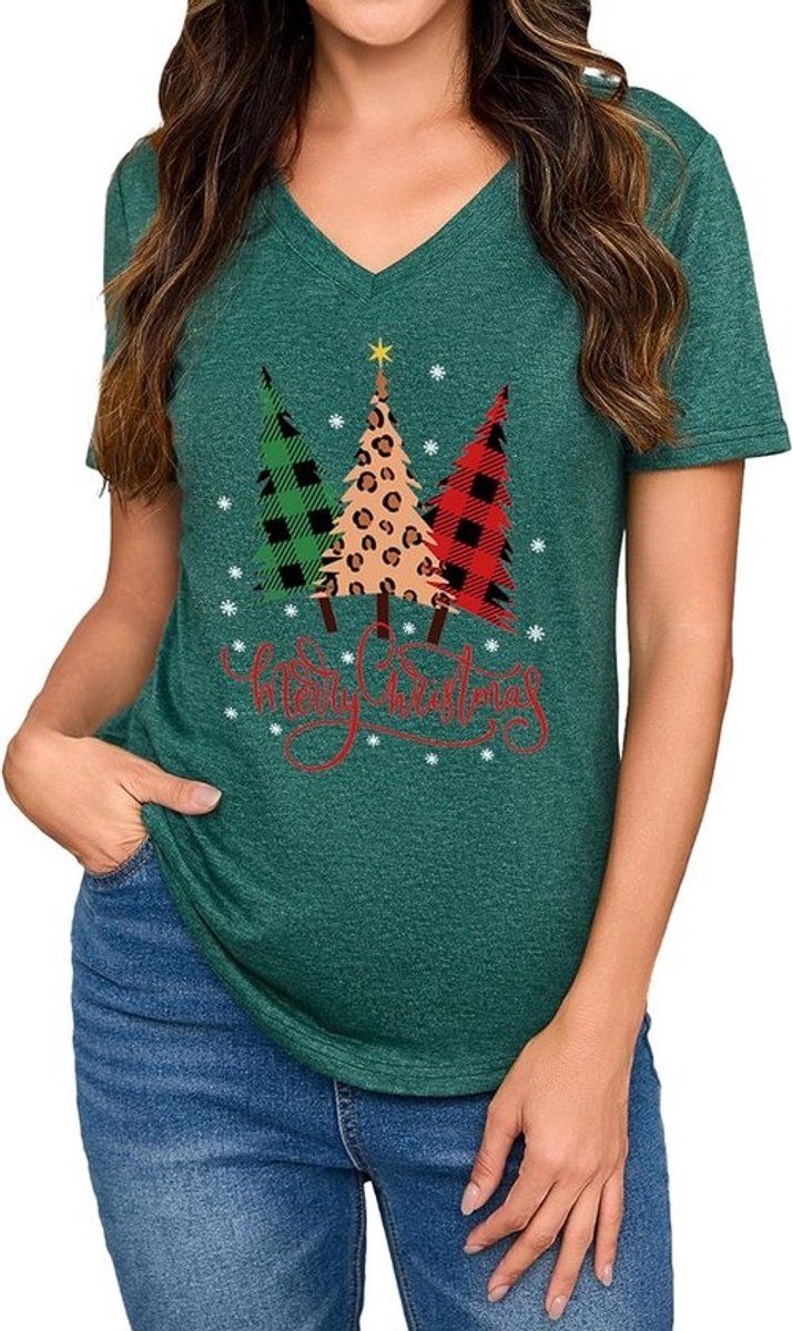 Kerstshirts voor dames met grappige kerstprints