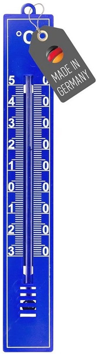 Buitenthermometer -30 °C tot + 50 °C, Analoog, Weerbestendig, 17 cm, Kunststof, Thermometer voor Binnen en Buiten