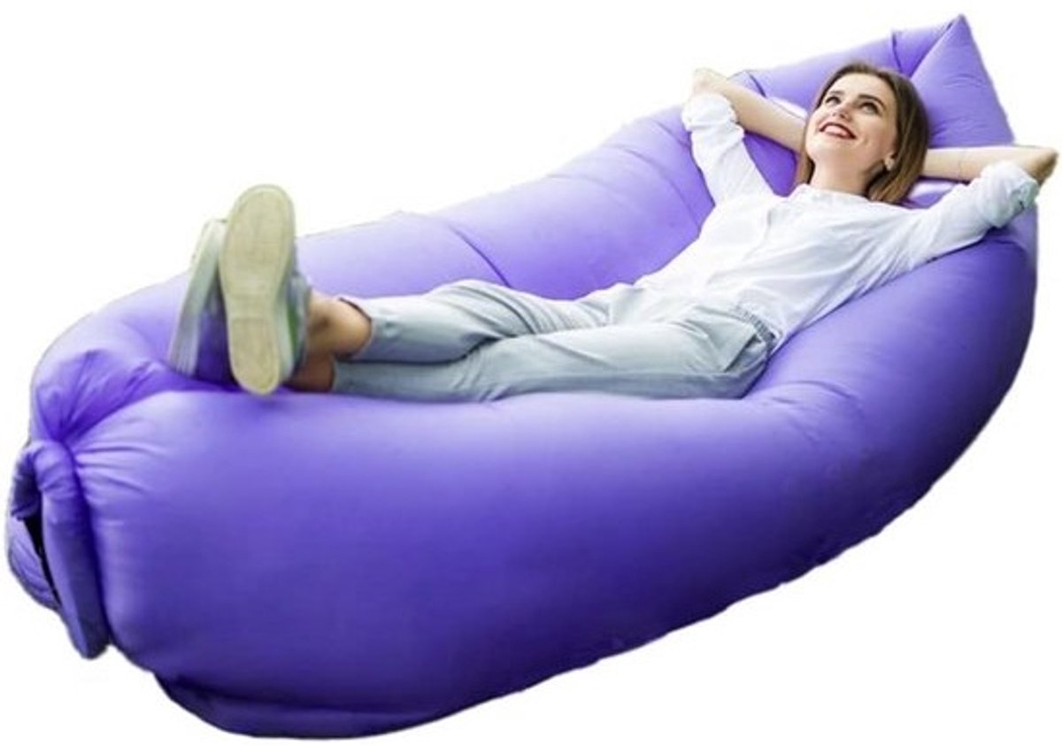 Luchtbed Loungestoel Opblaasbare Bank voor Strand, Camping, Vakantie en Tuin