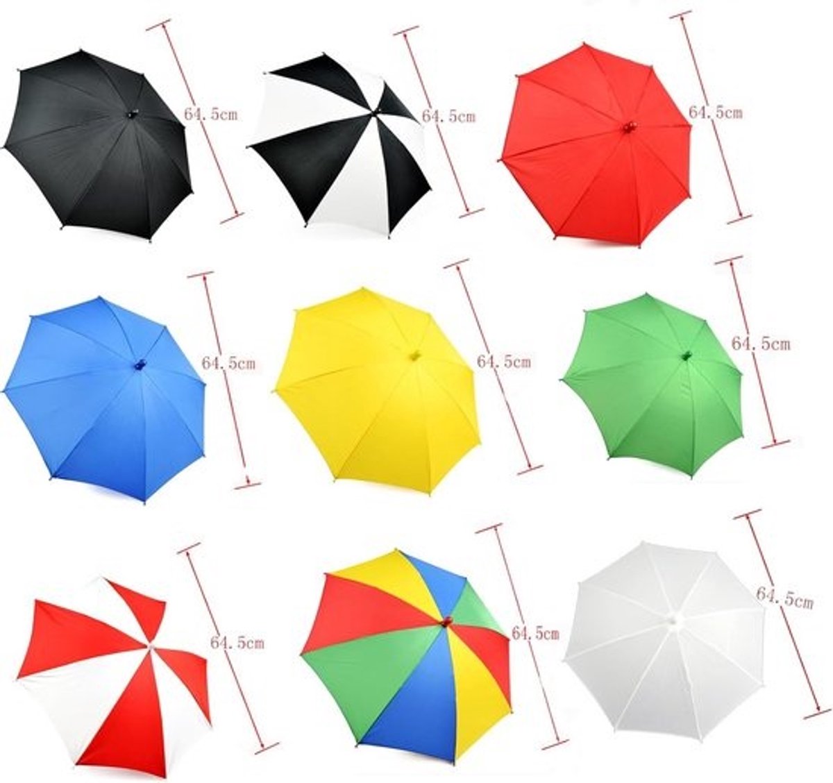 Magische Paraplu voor Podiumtrucs Rood 5 Stuks Illusionisme Accessoire CM