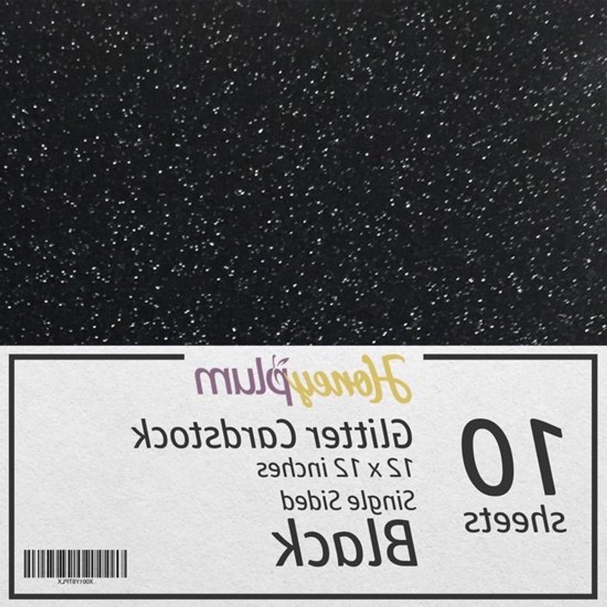 Zwart Glitter Karton - Glitterpapier Vellen - Knutselen Decoraties - Premium Kwaliteit Papier - 305 cm x 305 cm - Zwart