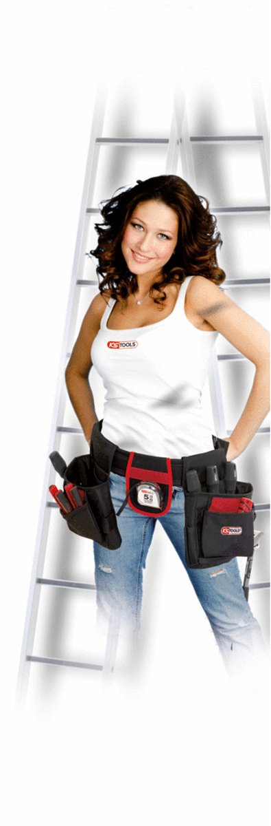 KS Tools Gereedschapsriem professioneel zwart en rood