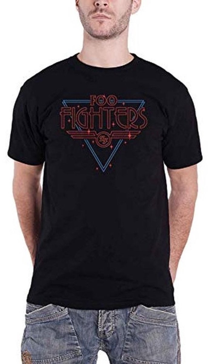 Zwart T-shirt met Disco Outline Design voor Mannen