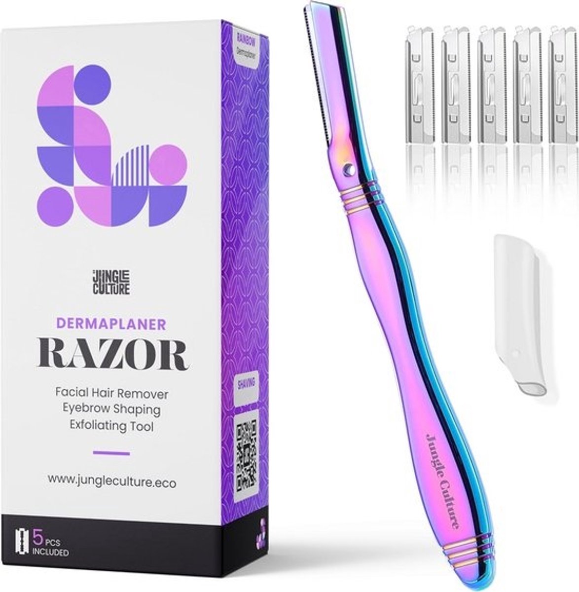 Dermaplane Razor voor Precisie Peeling en Haarverwijdering - Vervangbare Bladen - Duurzaam en Zero-Waste