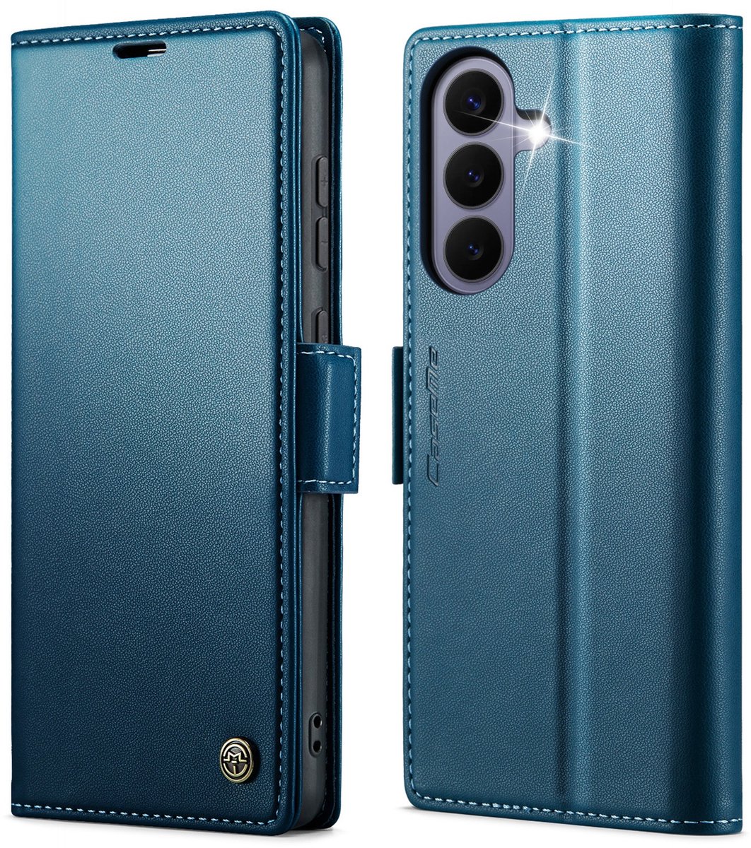 CaseMe Hoesje - Geschikt voor Samsung Galaxy S26 FE Hoesje - CaseMe 023 Wallet Book Case - Blauw
