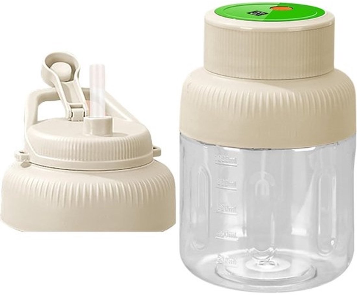 Elektrische Citroenpers - Fruitpers Beker - Sap Bereiden - Oplaadbaar Snoerloos - 1300ml Capaciteit - Romig