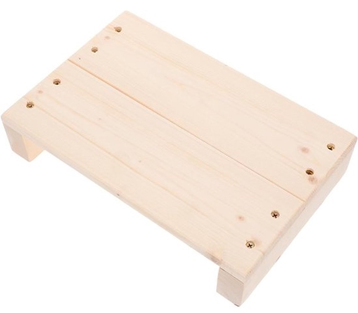 Houten Voetensteun - Krukje Ondersteuning - Veilig Opstappen - Compact Ruimtebesparend - 30x20x6cm - Khaki