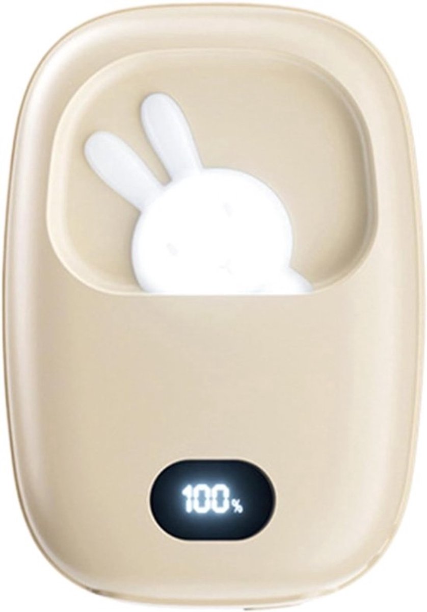 Oplaadbare Handwarmer - Herbruikbare Warmtebron - Buitenactiviteiten Warmte - Instelbare Temperatuur - 7x3.1x10.1cm - Abrikoos
