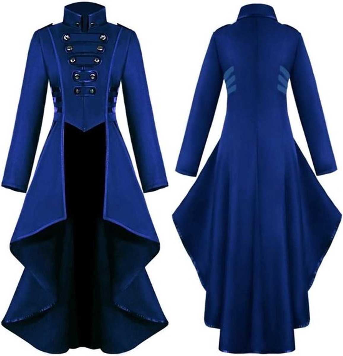 Dames Jas - Gothic Kleding - Carnaval Kostuum - Korset Stijl - Standaard Pasvorm - Zwart