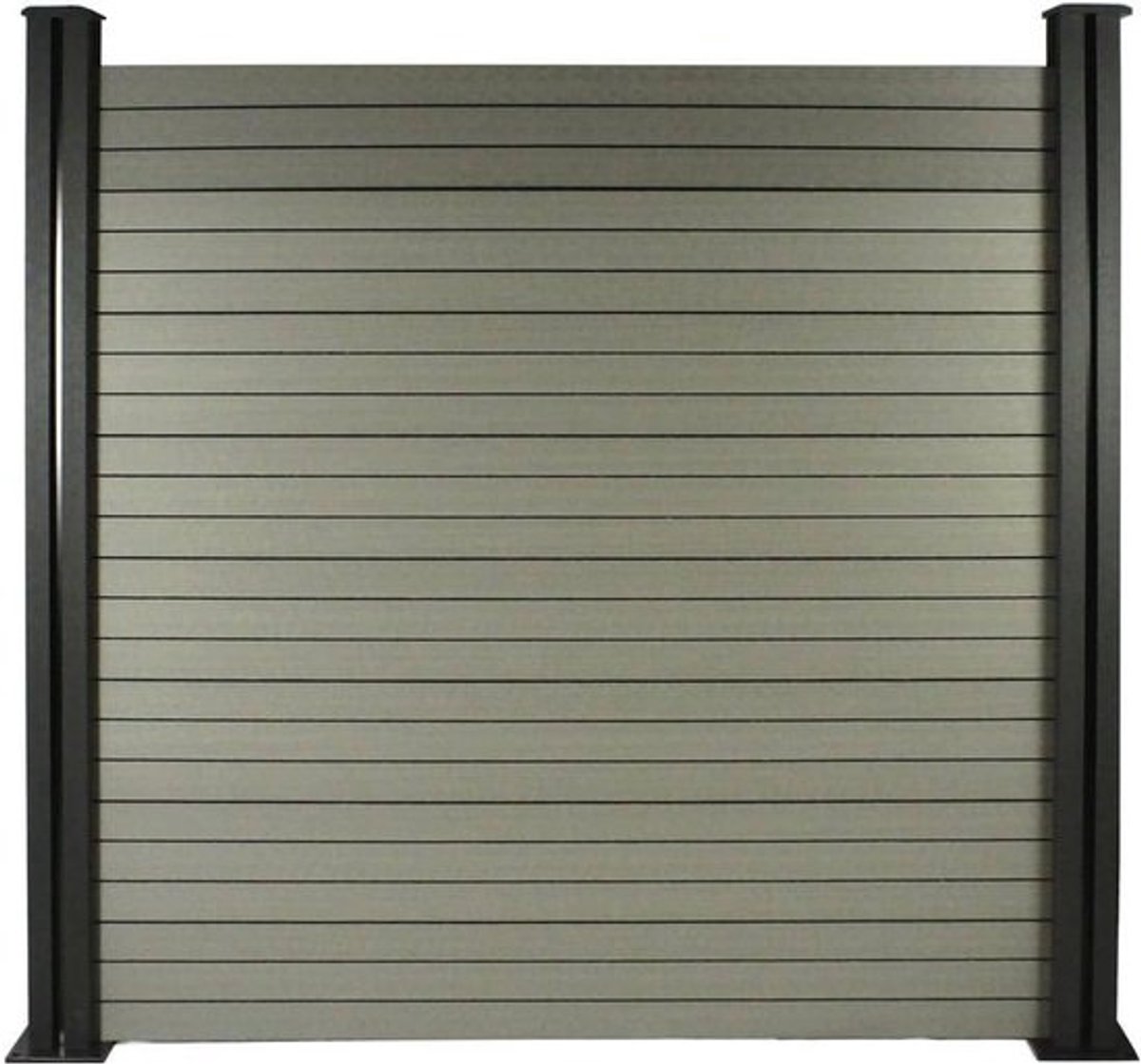 Schuttingplanken Set - Composiet Lamellen - Privacy Creëren - Weerbestendig Materiaal - 160 cm Lengte - Grijs