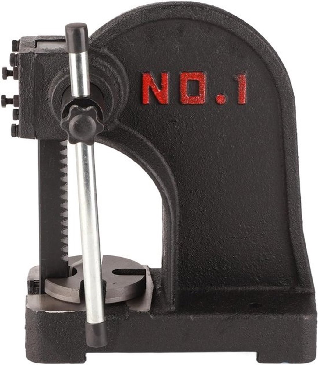 Handmatige Persmachine - Doornpers Gereedschap - Lagers Monteren - 1T Druk Capaciteit - 140mm Werkbereik - Zwart