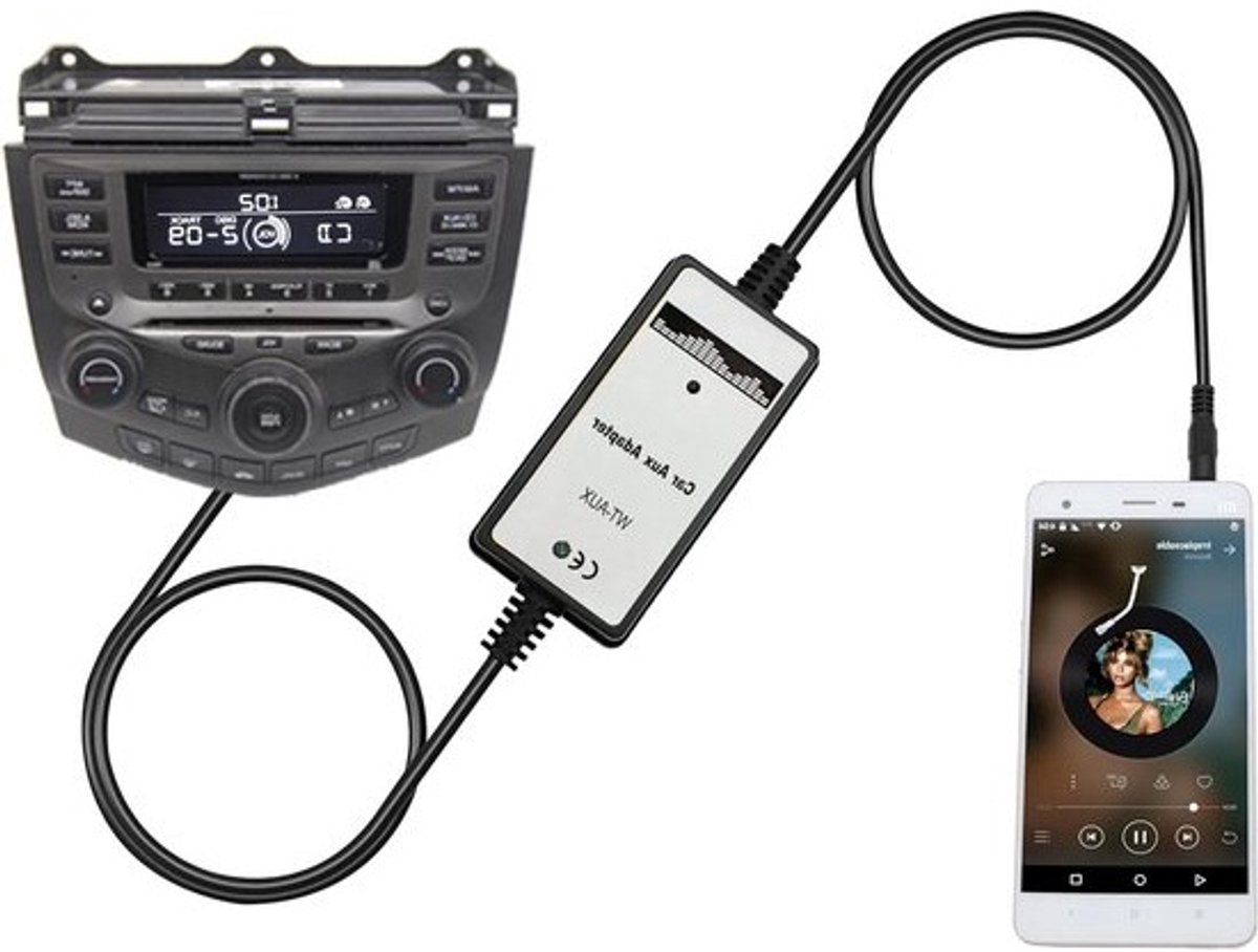 Auto AUX Adapter - Muziek Adapter - Auto Muziek Afspelen - Voegt AUX-ingang toe - 3.5mm Jack - Zwart