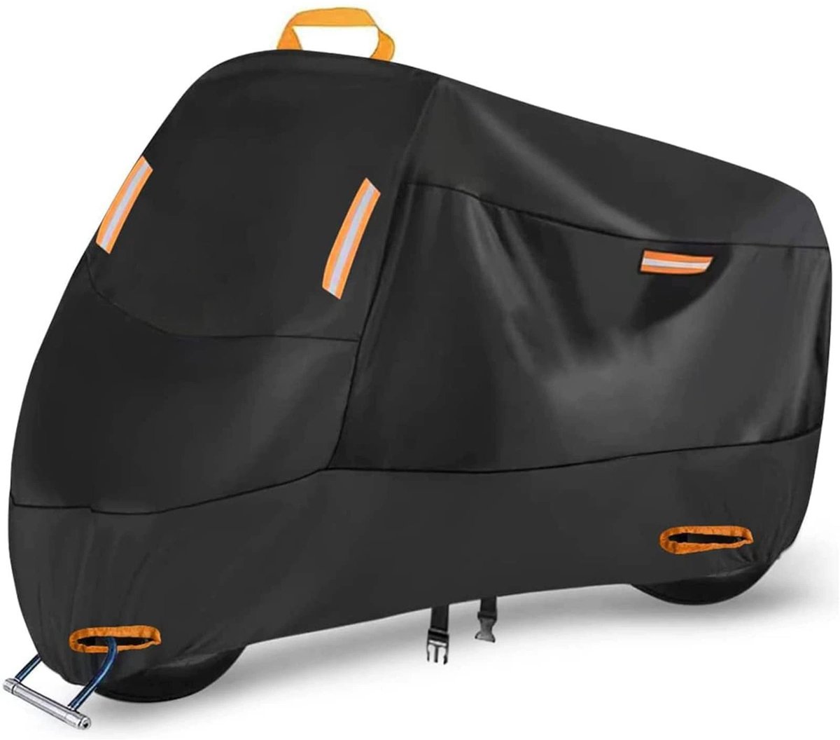 Waterdichte Motorhoes - 190T Polyester, Zilver Gecoat, Regen & Stof Bescherming XXL