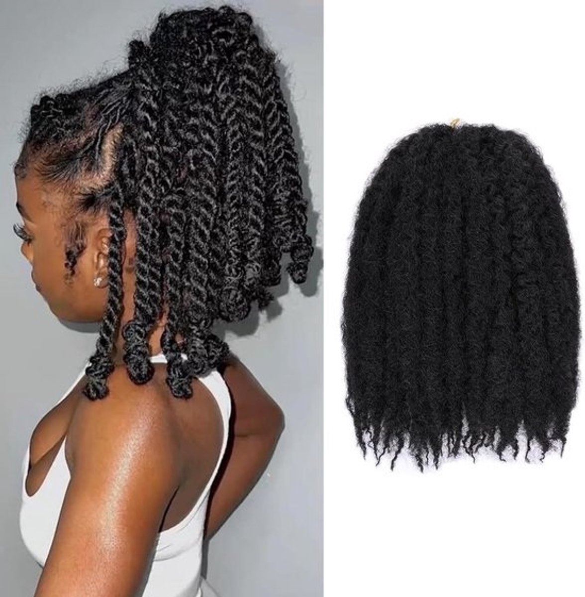 Marley Twist Vlechten Synthetisch Haar voor Afro Kinky Curly Twists en Gehaakte Vlechtstijlen