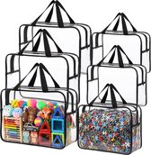 Transparante PVC Opbergtas-opbergzakken Voor Speelgoed-Strandtas-Waterdichte Tas Met Rits-6 Stuks