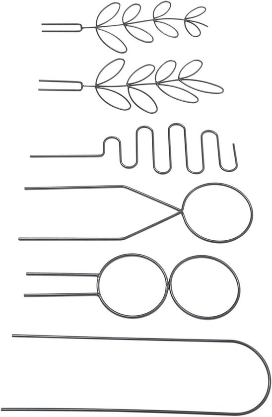 Klimplantsteunen - Plantensteunen - Planten Steunen - Decoratief Klimrek - 6 Stuks - Zwart