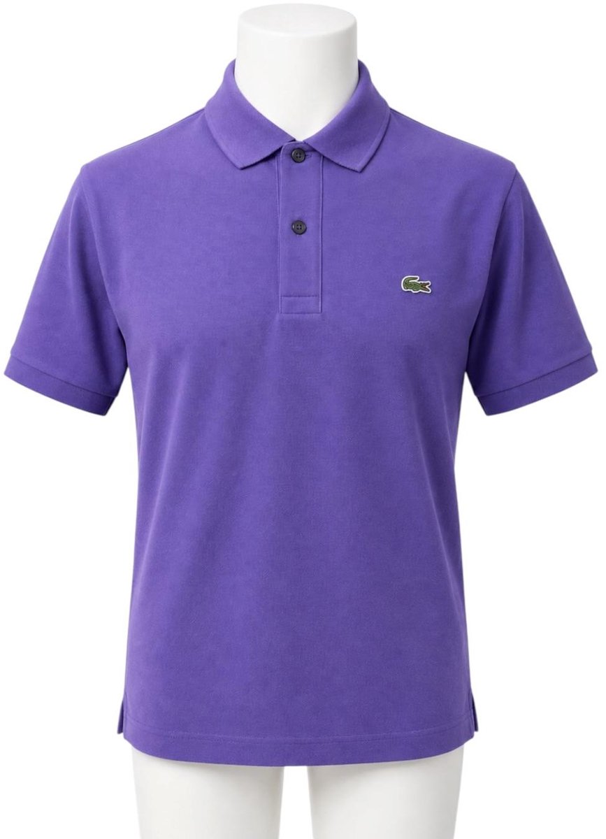 LACOSTE HEREN POLO SHIRT - PAARS - KORTE MOUWEN - MAAT 4 (M)